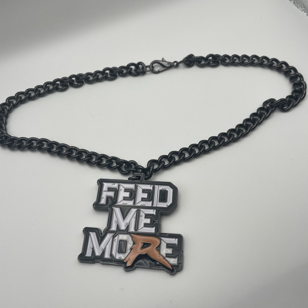 WWE Ryback Feed Me‎ More Pendant Necklace W/Chain 2015   NOS